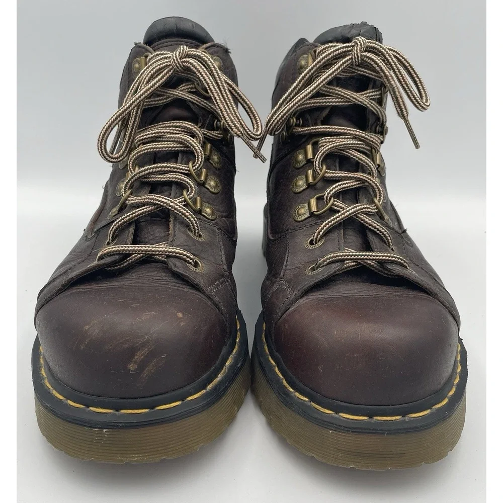 Dr. Doc Martens Boots Brown DM Leather Work (11303) Chunky AW004 Men's 11 US Y2K